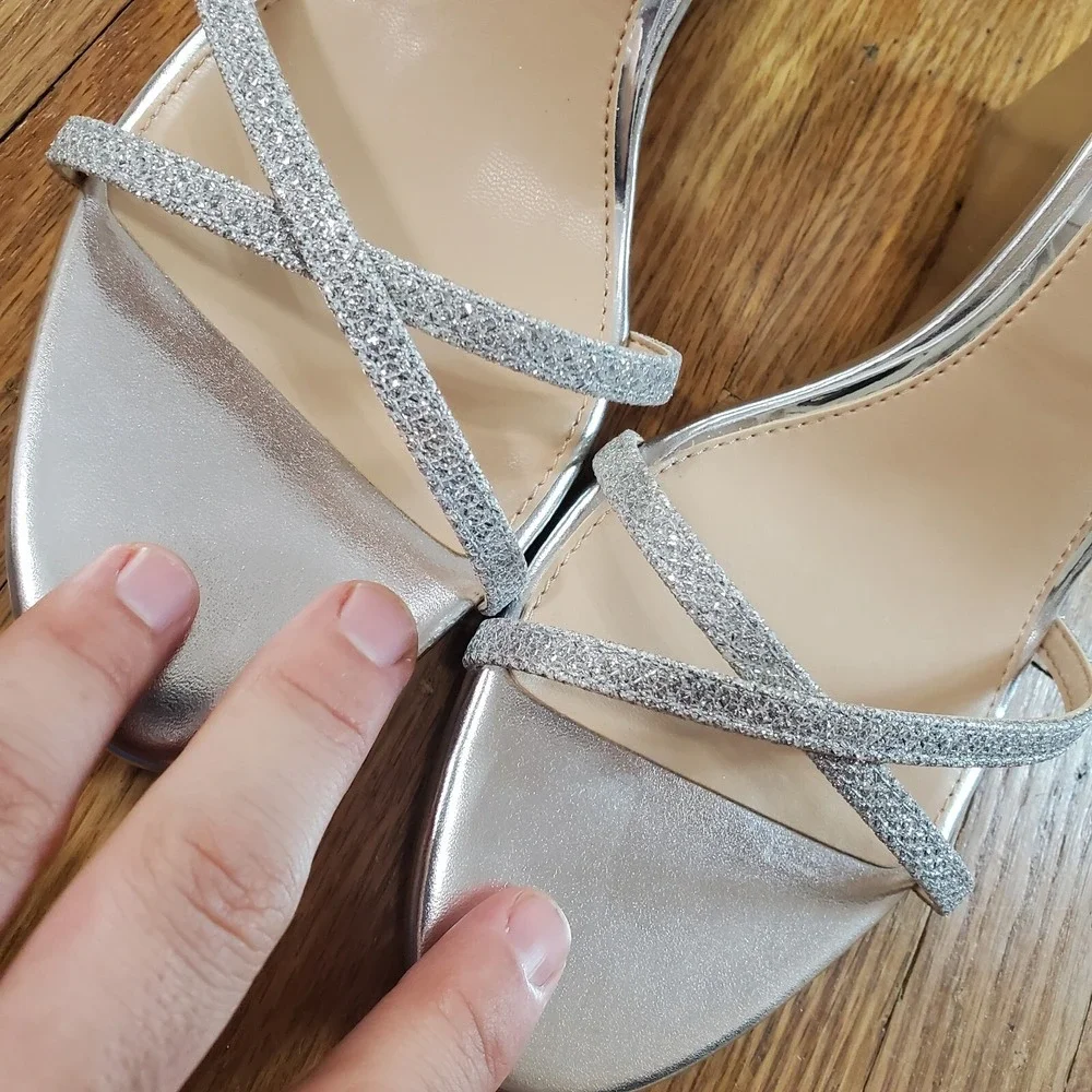 Jewel Badgley Mischka Wedge Sandals Womens Sz 8.5 Dextra Sandal NEW NWOB (TD1)